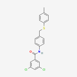 3,5-dichloro-N-(4-{[(4-methylphenyl)sulfanyl]methyl}phenyl)benzenecarboxamide