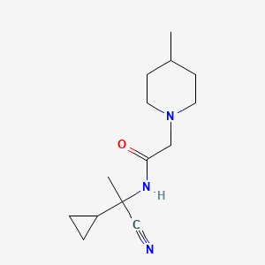 molecular formula C14H23N3O B2638558 N-(1-cyano-1-cyclopropylethyl)-2-(4-methylpiperidin-1-yl)acetamide CAS No. 1223343-78-9