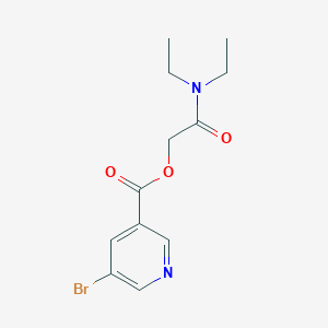 molecular formula C12H15BrN2O3 B2638559 2-(Diethylamino)-2-oxoethyl 5-bromopyridine-3-carboxylate CAS No. 1260944-68-0