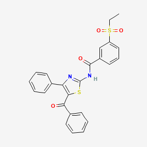 molecular formula C25H20N2O4S2 B2638560 N-(5-benzoyl-4-phenylthiazol-2-yl)-3-(ethylsulfonyl)benzamide CAS No. 898459-37-5