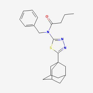 molecular formula C23H29N3OS B2638562 N-[5-(adamantan-1-yl)-1,3,4-thiadiazol-2-yl]-N-benzylbutanamide CAS No. 392320-19-3