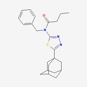 molecular formula C23H29N3OS B2638562 N-[5-(1-adamantyl)-1,3,4-thiadiazol-2-yl]-N-benzylbutanamide CAS No. 392320-19-3