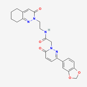 2-(3-(benzo[d][1,3]dioxol-5-yl)-6-oxopyridazin-1(6H)-yl)-N-(2-(3-oxo-5,6,7,8-tetrahydrocinnolin-2(3H)-yl)ethyl)acetamide