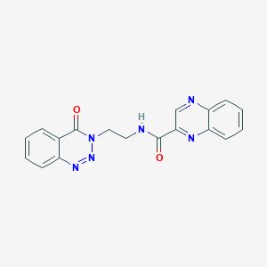 N-(2-(4-oxobenzo[d][1,2,3]triazin-3(4H)-yl)ethyl)quinoxaline-2-carboxamide