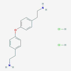 molecular formula C16H22Cl2N2O B2638569 2-{4-[4-(2-Aminoethyl)phenoxy]phenyl}ethan-1-amine dihydrochloride CAS No. 107418-22-4