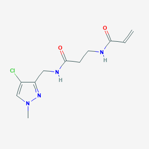 N-[(4-Chloro-1-methylpyrazol-3-yl)methyl]-3-(prop-2-enoylamino)propanamide