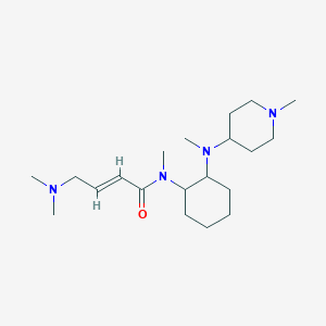 (E)-4-(Dimethylamino)-N-methyl-N-[2-[methyl-(1-methylpiperidin-4-yl)amino]cyclohexyl]but-2-enamide