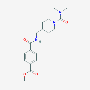 molecular formula C18H25N3O4 B2638582 Methyl 4-({[1-(dimethylcarbamoyl)piperidin-4-yl]methyl}carbamoyl)benzoate CAS No. 2097897-46-4