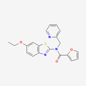 molecular formula C20H17N3O3S B2638597 N-(6-ethoxybenzo[d]thiazol-2-yl)-N-(pyridin-2-ylmethyl)furan-2-carboxamide CAS No. 899964-64-8