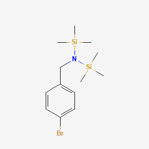 molecular formula C13H24BrNSi2 B2638599 N-(4-Bromobenzyl)-1,1,1-trimethyl-N-(trimethylsilyl)silanamine CAS No. 153204-92-3