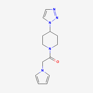 1-(4-(1H-1,2,3-triazol-1-yl)piperidin-1-yl)-2-(1H-pyrrol-1-yl)ethanone