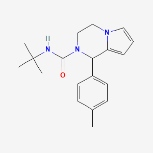 molecular formula C19H25N3O B2638703 N-tert-butyl-1-(4-methylphenyl)-1H,2H,3H,4H-pyrrolo[1,2-a]pyrazine-2-carboxamide CAS No. 899961-02-5