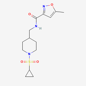 N-((1-(cyclopropylsulfonyl)piperidin-4-yl)methyl)-5-methylisoxazole-3-carboxamide