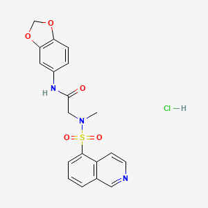 N-(benzo[d][1,3]dioxol-5-yl)-2-(N-methylisoquinoline-5-sulfonamido)acetamide hydrochloride