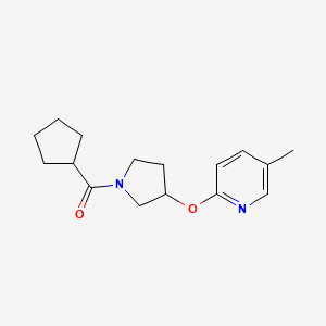Cyclopentyl(3-((5-methylpyridin-2-yl)oxy)pyrrolidin-1-yl)methanone