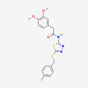 2-(3,4-dimethoxyphenyl)-N-(5-((4-methylbenzyl)thio)-1,3,4-thiadiazol-2-yl)acetamide
