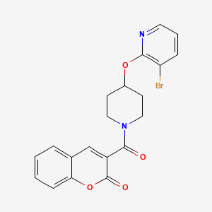 3-(4-((3-bromopyridin-2-yl)oxy)piperidine-1-carbonyl)-2H-chromen-2-one