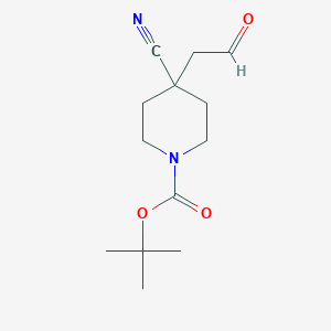 molecular formula C13H20N2O3 B2638742 Tert-butyl 4-cyano-4-(2-oxoethyl)piperidine-1-carboxylate CAS No. 2138104-31-9
