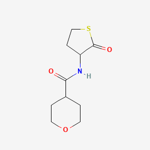 molecular formula C10H15NO3S B2638773 N-(2-oxothiolan-3-yl)oxane-4-carboxamide CAS No. 2320853-92-5