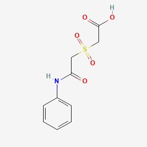 molecular formula C10H11NO5S B2638775 2-[(2-Anilino-2-oxoethyl)sulfonyl]acetic acid CAS No. 338421-39-9