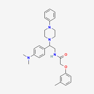 N-(2-(4-(dimethylamino)phenyl)-2-(4-phenylpiperazin-1-yl)ethyl)-2-(m-tolyloxy)acetamide