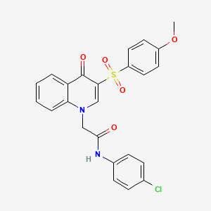 molecular formula C24H19ClN2O5S B2638790 N-(4-chlorophenyl)-2-[3-(4-methoxybenzenesulfonyl)-4-oxo-1,4-dihydroquinolin-1-yl]acetamide CAS No. 866813-47-0