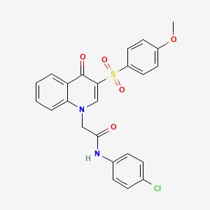 N-(4-chlorophenyl)-2-[3-(4-methoxyphenyl)sulfonyl-4-oxoquinolin-1-yl]acetamide