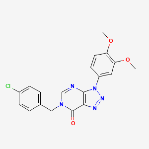 6-[(4-Chlorophenyl)methyl]-3-(3,4-dimethoxyphenyl)triazolo[4,5-d]pyrimidin-7-one