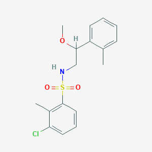 B2638808 3-chloro-N-(2-methoxy-2-(o-tolyl)ethyl)-2-methylbenzenesulfonamide CAS No. 1797892-92-2