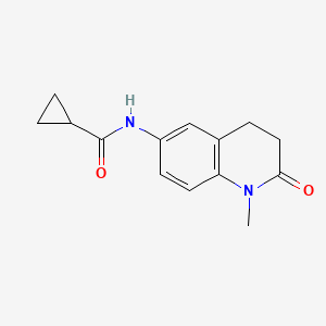 molecular formula C14H16N2O2 B2638818 N-(1-methyl-2-oxo-1,2,3,4-tetrahydroquinolin-6-yl)cyclopropanecarboxamide CAS No. 922053-92-7
