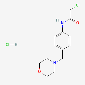 2-chloro-N-[4-(morpholin-4-ylmethyl)phenyl]acetamide hydrochloride