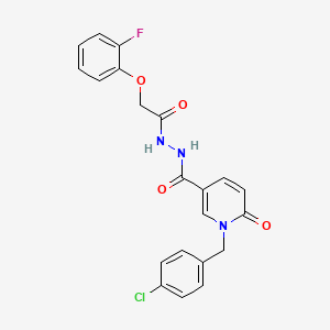 1-(4-chlorobenzyl)-N'-(2-(2-fluorophenoxy)acetyl)-6-oxo-1,6-dihydropyridine-3-carbohydrazide