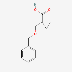 molecular formula C12H14O3 B2638839 1-((Benzyloxy)methyl)cyclopropane-1-carboxylic acid CAS No. 1346641-23-3