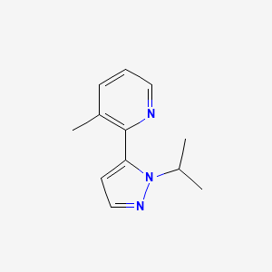 molecular formula C12H15N3 B2638899 2-(2-Isopropylpyrazol-3-YL)-3-methylpyridine CAS No. 1423037-25-5