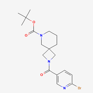 molecular formula C18H24BrN3O3 B2638901 Tert-butyl 2-(6-bromopyridine-3-carbonyl)-2,8-diazaspiro[3.5]nonane-8-carboxylate CAS No. 2402830-67-3