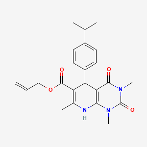 molecular formula C23H27N3O4 B2638962 Prop-2-enyl 1,3,7-trimethyl-2,4-dioxo-5-(4-propan-2-ylphenyl)-5,8-dihydropyrido[2,3-d]pyrimidine-6-carboxylate CAS No. 622363-24-0