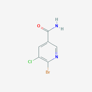 molecular formula C6H4BrClN2O B2638978 6-Bromo-5-chloronicotinamide CAS No. 1335059-22-7
