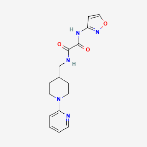 molecular formula C16H19N5O3 B2638991 N1-(isoxazol-3-yl)-N2-((1-(pyridin-2-yl)piperidin-4-yl)methyl)oxalamide CAS No. 1234996-31-6