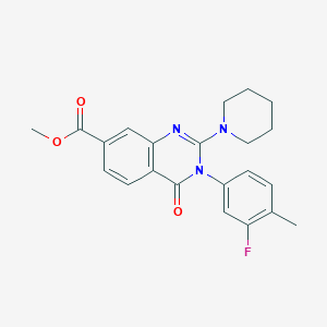 Methyl 3-(3-fluoro-4-methylphenyl)-4-oxo-2-(piperidin-1-yl)-3,4-dihydroquinazoline-7-carboxylate