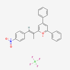 2-[(1E)-1-(4-Nitrophenyl)prop-1-en-2-yl]-4,6-diphenyl-1lambda4-pyran-1-ylium tetrafluoroborate