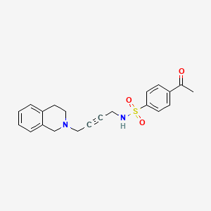 4-acetyl-N-(4-(3,4-dihydroisoquinolin-2(1H)-yl)but-2-yn-1-yl)benzenesulfonamide