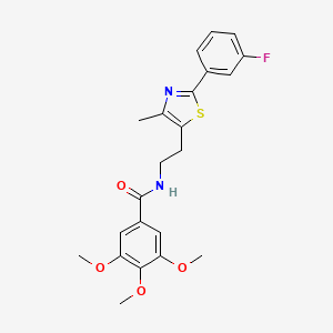 N-(2-(2-(3-fluorophenyl)-4-methylthiazol-5-yl)ethyl)-3,4,5-trimethoxybenzamide