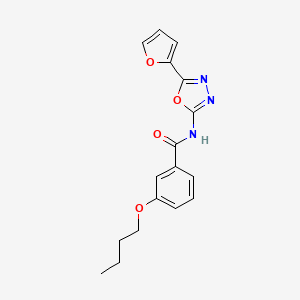 3-butoxy-N-(5-(furan-2-yl)-1,3,4-oxadiazol-2-yl)benzamide