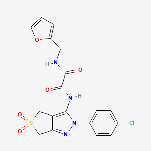 N1-(2-(4-chlorophenyl)-5,5-dioxido-4,6-dihydro-2H-thieno[3,4-c]pyrazol-3-yl)-N2-(furan-2-ylmethyl)oxalamide