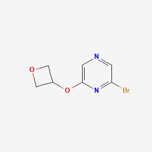 molecular formula C7H7BrN2O2 B2639103 2-Bromo-6-(oxetan-3-yloxy)pyrazine CAS No. 2138879-95-3