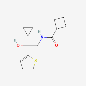 molecular formula C14H19NO2S B2639145 N-(2-cyclopropyl-2-hydroxy-2-(thiophen-2-yl)ethyl)cyclobutanecarboxamide CAS No. 1396766-30-5