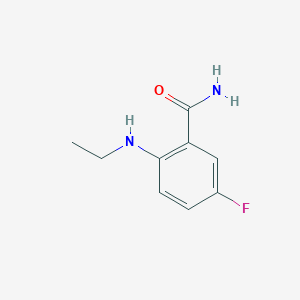 molecular formula C9H11FN2O B2639163 2-Ethylamino-5-fluoro-benzamide CAS No. 1553969-50-8