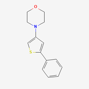 molecular formula C14H15NOS B2639166 4-(5-Phenylthiophen-3-yl)morpholine 