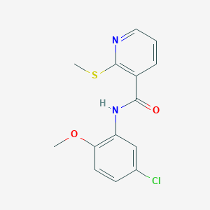 molecular formula C14H13ClN2O2S B2639218 N-(5-chloro-2-methoxyphenyl)-2-methylsulfanylpyridine-3-carboxamide CAS No. 752226-07-6