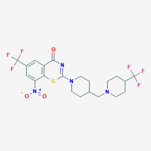 molecular formula C21H22F6N4O3S B2639242 Tuberculosis inhibitor 3 